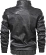 Мужская байкерская куртка из искусственной кожи KEFITEVD, зимняя армейская куртка с воротником-стойкой, винтажная искусственная кожа, повседневная куртка-авиатор / мотоциклетная куртка Grau,