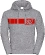 Berik 2.0 Hooded Sweatshirt FC53 Printed With Logo Gray Melange Red