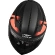 Integral Motorcycle Helmet Vemar VH Ghibli Base Black Orange Fluo