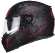 Integral Motorcycle Helmet Double Visor CGM 317t LIVERPOOL SKULL Black Red