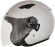 Motorcycle helmet Jet Double Visor AFX FX-46 Silver Polished