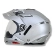 AFX FX-55 Solid Silver Moto Helmet