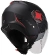 Motorcycle Helmet Double Jet Visor CGM 129x ILLINOIS SPORT Black Red Matt