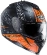Integral Motorcycle Мотошлем HJC IS17 Double визор Enver MC-6HSF Black Orange