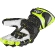 Motorcycle Racing Gloves In Berik 2.0 Leather 195106 Track Black White Yellow Fluo Certified