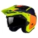 MT Helmets District SV S Analog Open Face Helmet Matt Fluo Yellow / Dark Blue / Orange
