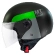 MT Helmets Street S Inboard Open Face Helmet Matt Black / Green